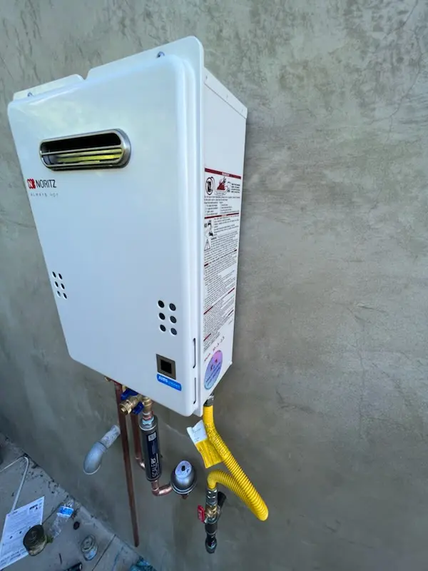 Tankless water heater installation for Holly House homes